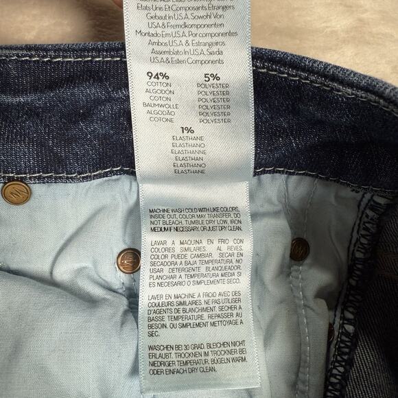 Mother High Waisted Looker Ankle Fray Jeans Size 28 On The Edge Dark Wash - Picture 8 of 11